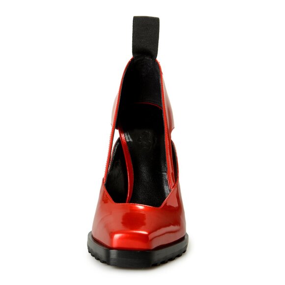 Scuderia Ferrari Women's "Iconology Liquid" Red Leather Pumps Shoes US 7 IT 37 - Picture 5 of 8